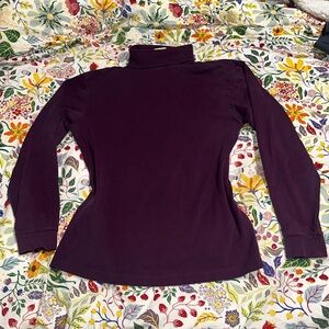 Eddie Bauer Women's Dark Purple Long Sleeve Turtleneck